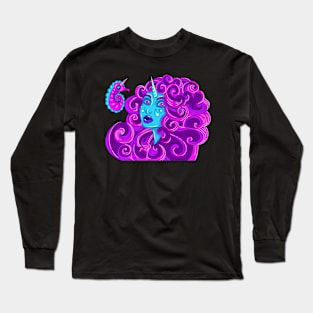 Lila And Sea Unicorn Long Sleeve T-Shirt